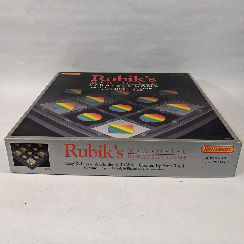 Vtg 1986 Rubik's Magic Strategy Game Matchbox Erno Rubik Complete 8350 Complete - Picture 2 of 8